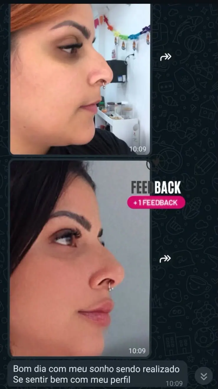 “Bom dia com meu sonho sendo realizado: me sentir bem com o meu perfil.”