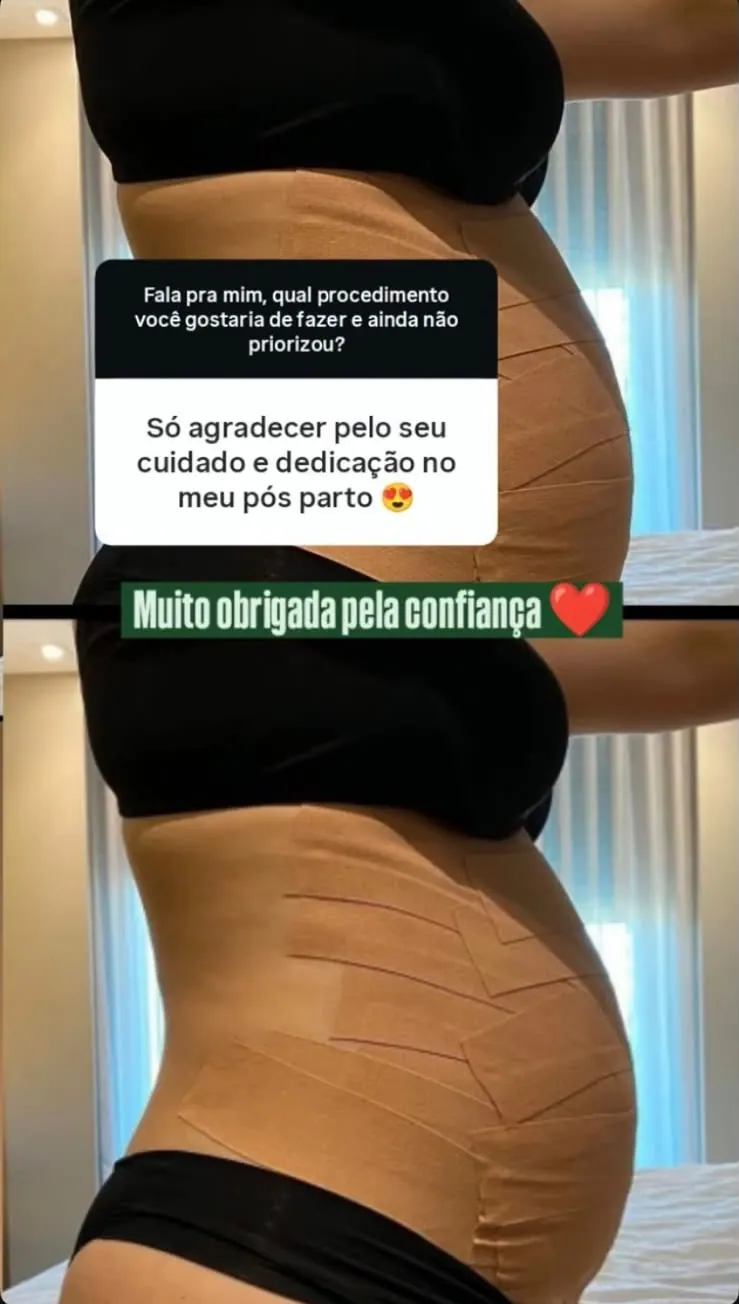 “Só agradecer pelo seu cuidado e dedicação no meu pós-parto.”